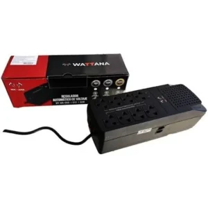 Regulador de Voltaje Wattana 1200VA 600W con 8 tomas – Protección eléctrica para hogar y oficina – Netpowr IT