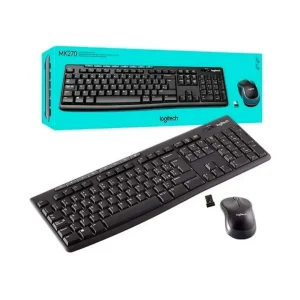 Combo Logitech MK270 teclado y mouse inalámbricos color negro – Netpower IT