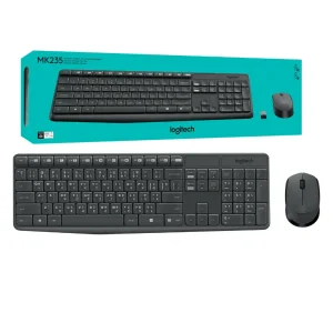 Combo Logitech MK235 teclado y mouse inalámbricos color negro – Netpower IT