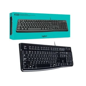 Teclado Logitech K120 alámbrico USB negro – Teclas silenciosas y diseño completo – Netpowr IT