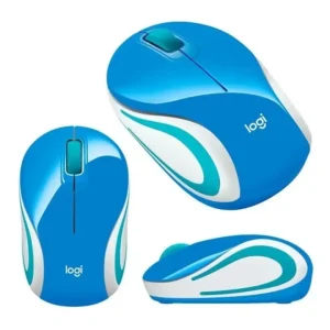 Mouse Mini Logitech M187 inalámbrico Azul Palace – Ultraportátil con receptor USB – Netpowr IT